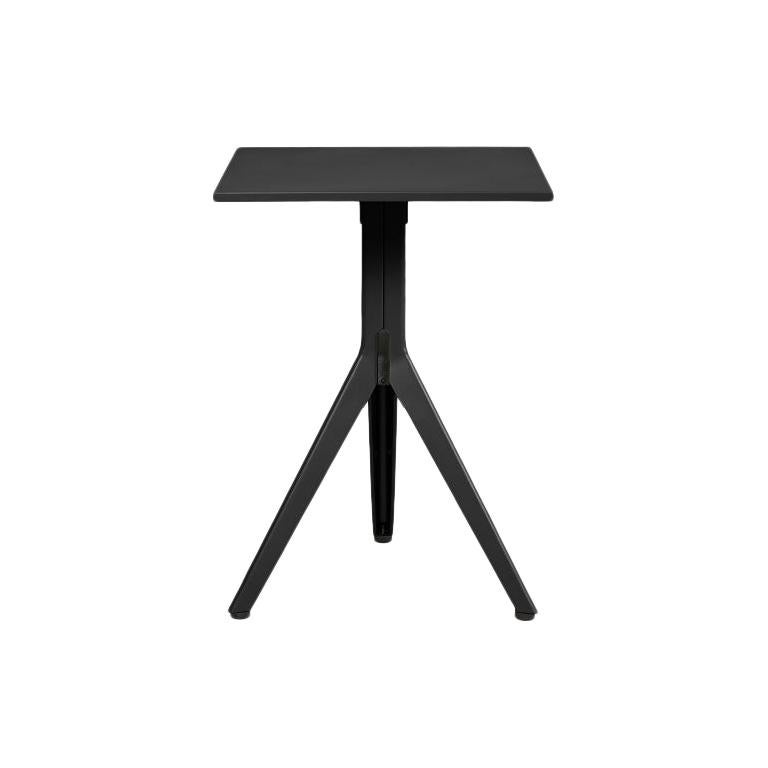 N Table 60x60 in Stainless Steel - Outdoor - in Black by Patrick Norguet, US For Sale