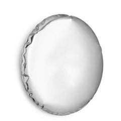 Stainless Steel Oko 120 Sculptural Wall Mirror by Zieta
