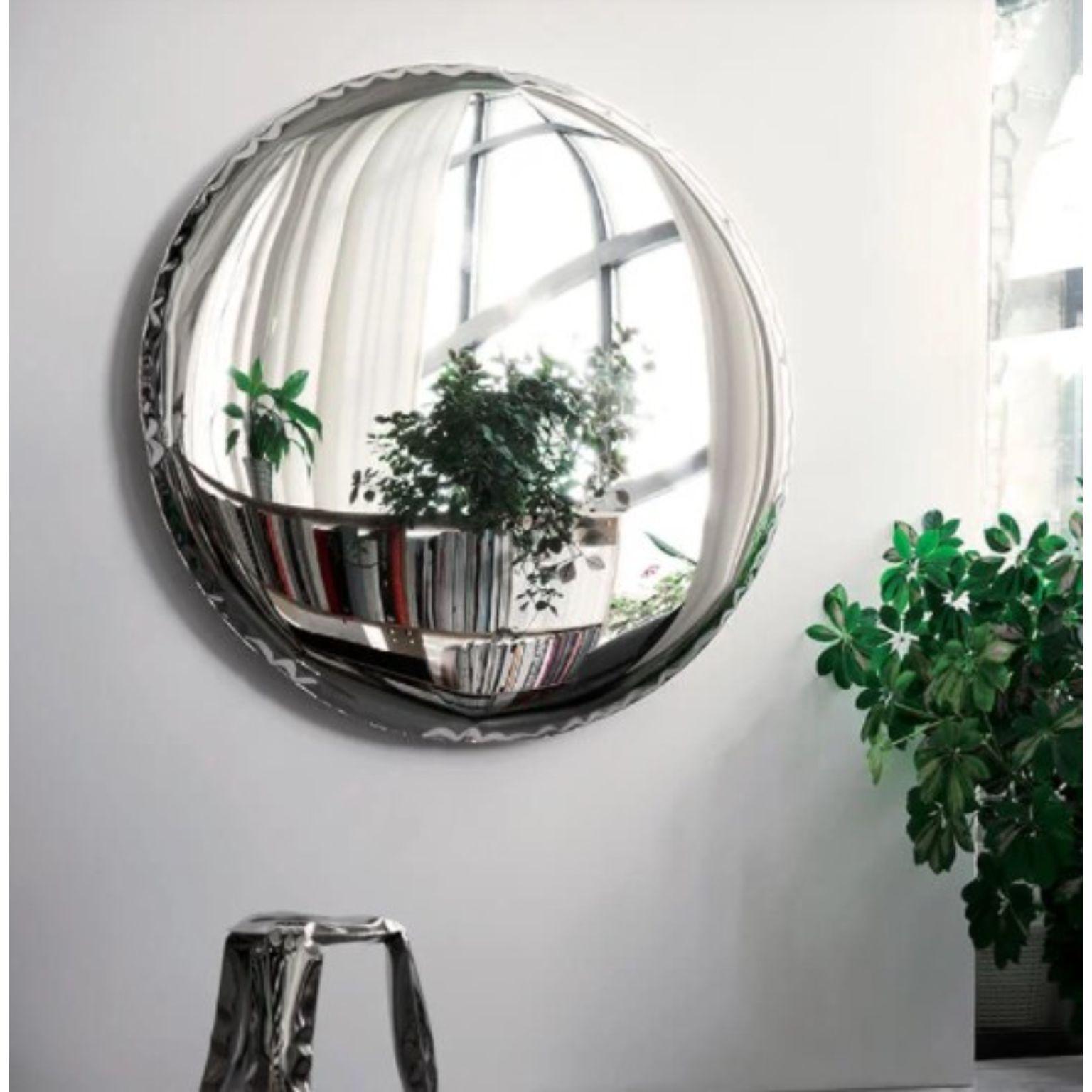Polish Stainless Steel Oko 36 Sculptural Wall Mirror by Zieta For Sale