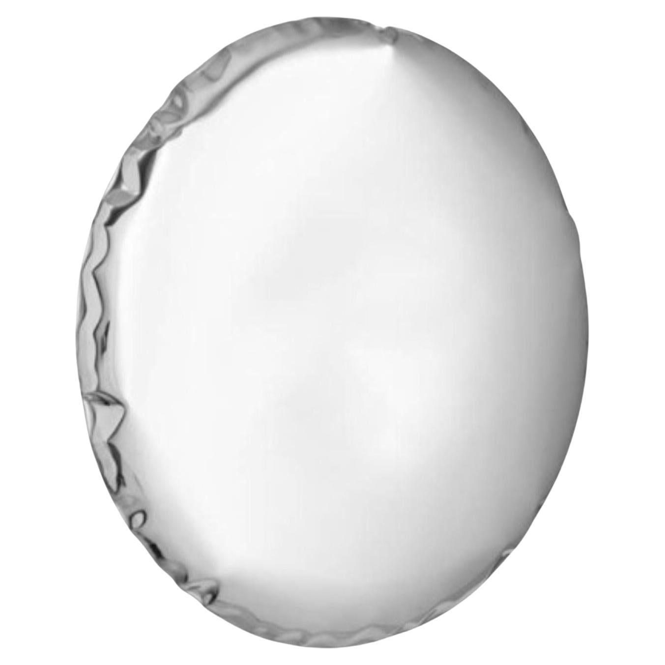 Skulpturaler Wandspiegel aus Edelstahl Oko 75 von Zieta im Angebot