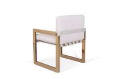 Stainless Steel Outdoor Chair with Waterproof Upholstery