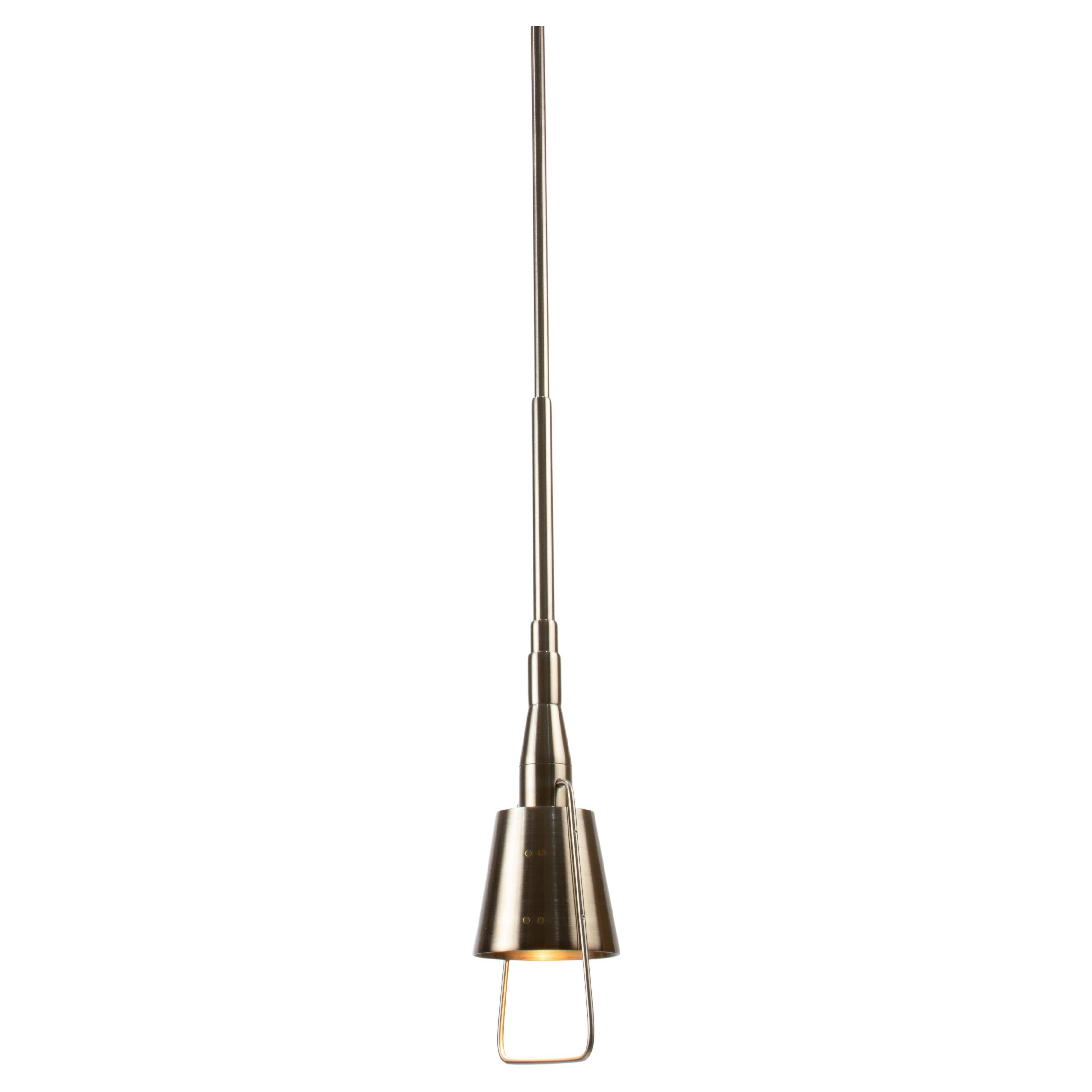 Industrial steel pendant lamp with suspension option