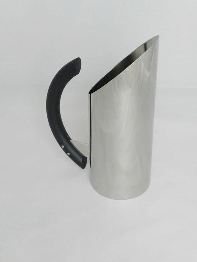 Stainless Steel Pitcher by Mario Bota for Alessi In Good Condition In Los Angeles, CA