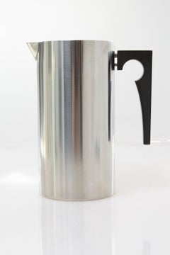 Stainless Steel Pitcher with Ice Lip, Cylinda Line by Arne Jacobsen for Stelton