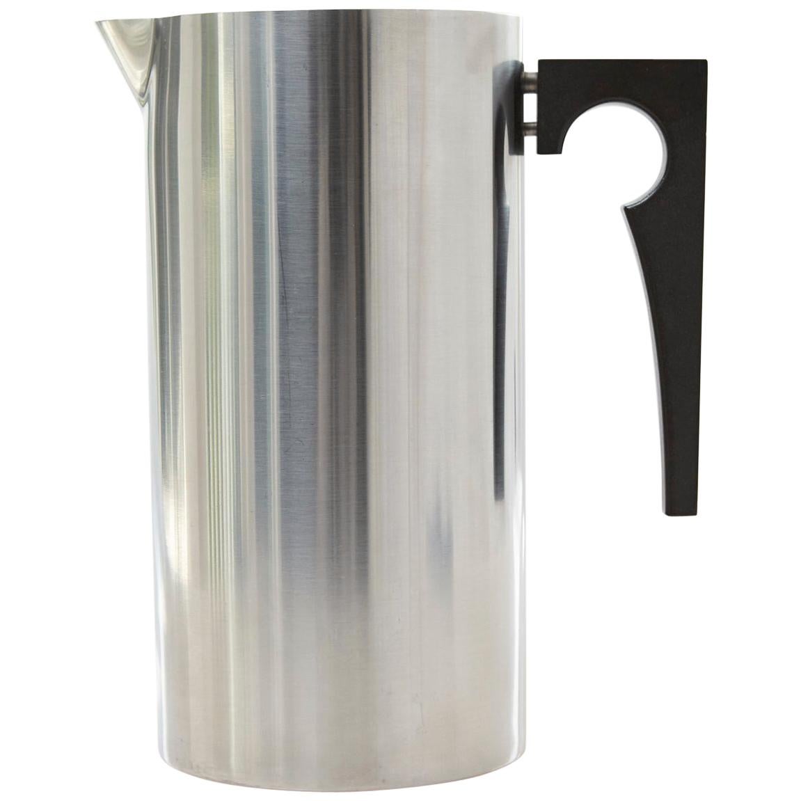 Stainless Steel Pitcher with Ice Lip, Cylinda Line by Arne Jacobsen for Stelton