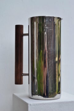 Stainless Steel Pitcher with Teak Handle by Guy Degrenne, France - 1970s