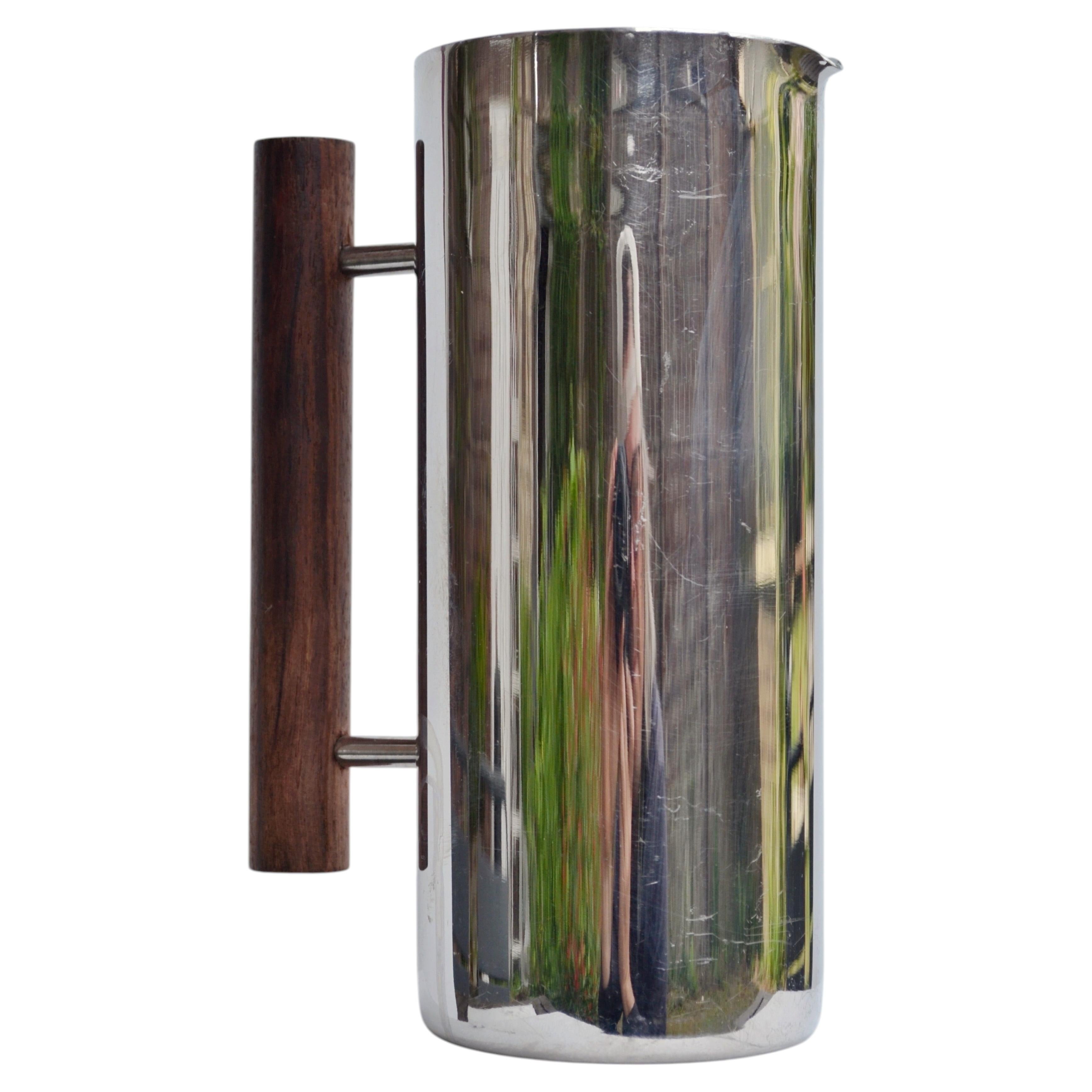 Stainless Steel Pitcher with Teak Handle by Guy Degrenne, France - 1970s