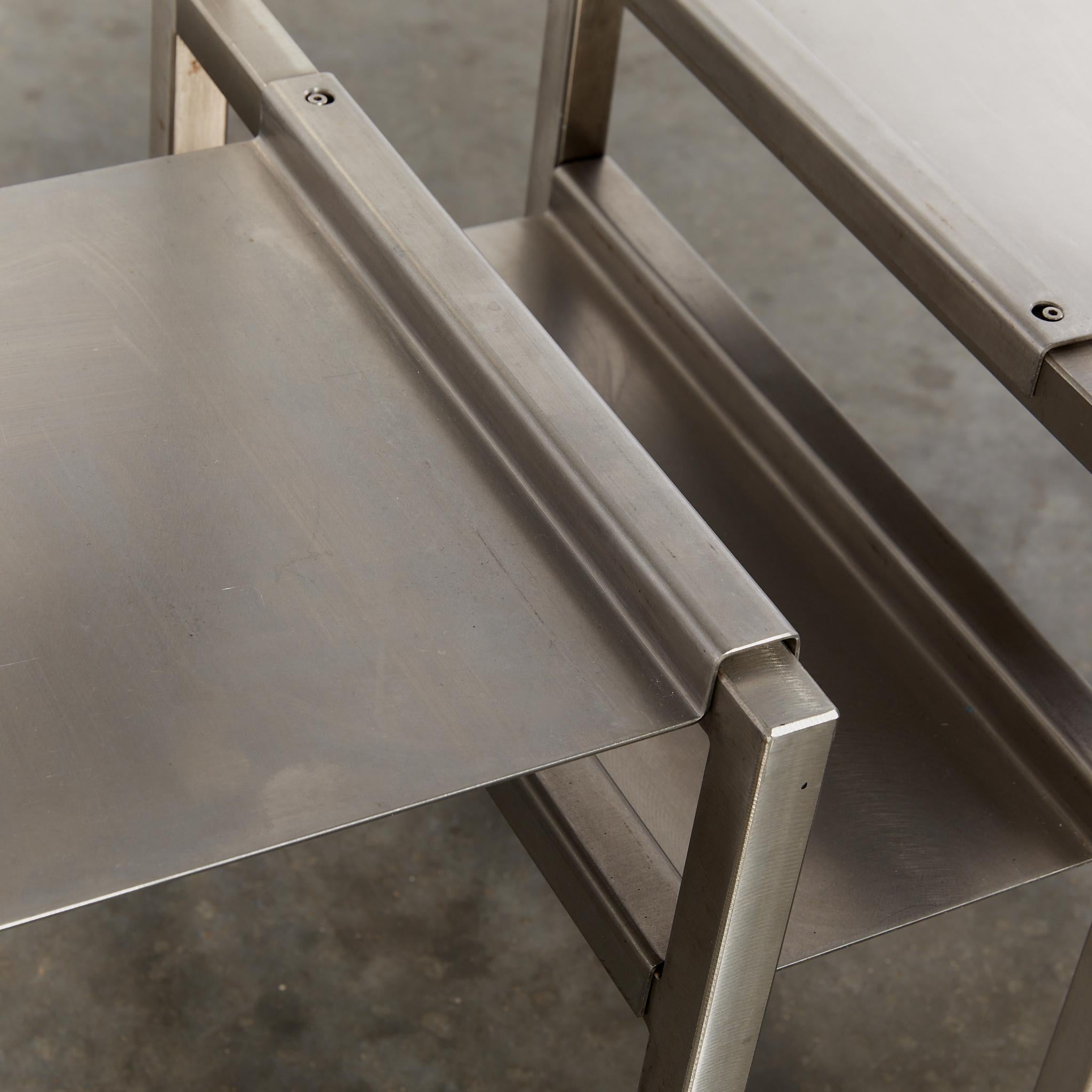 Stainless steel post modern Plug-in loveseat by Christop Siebrasse, edition of 6 For Sale 11