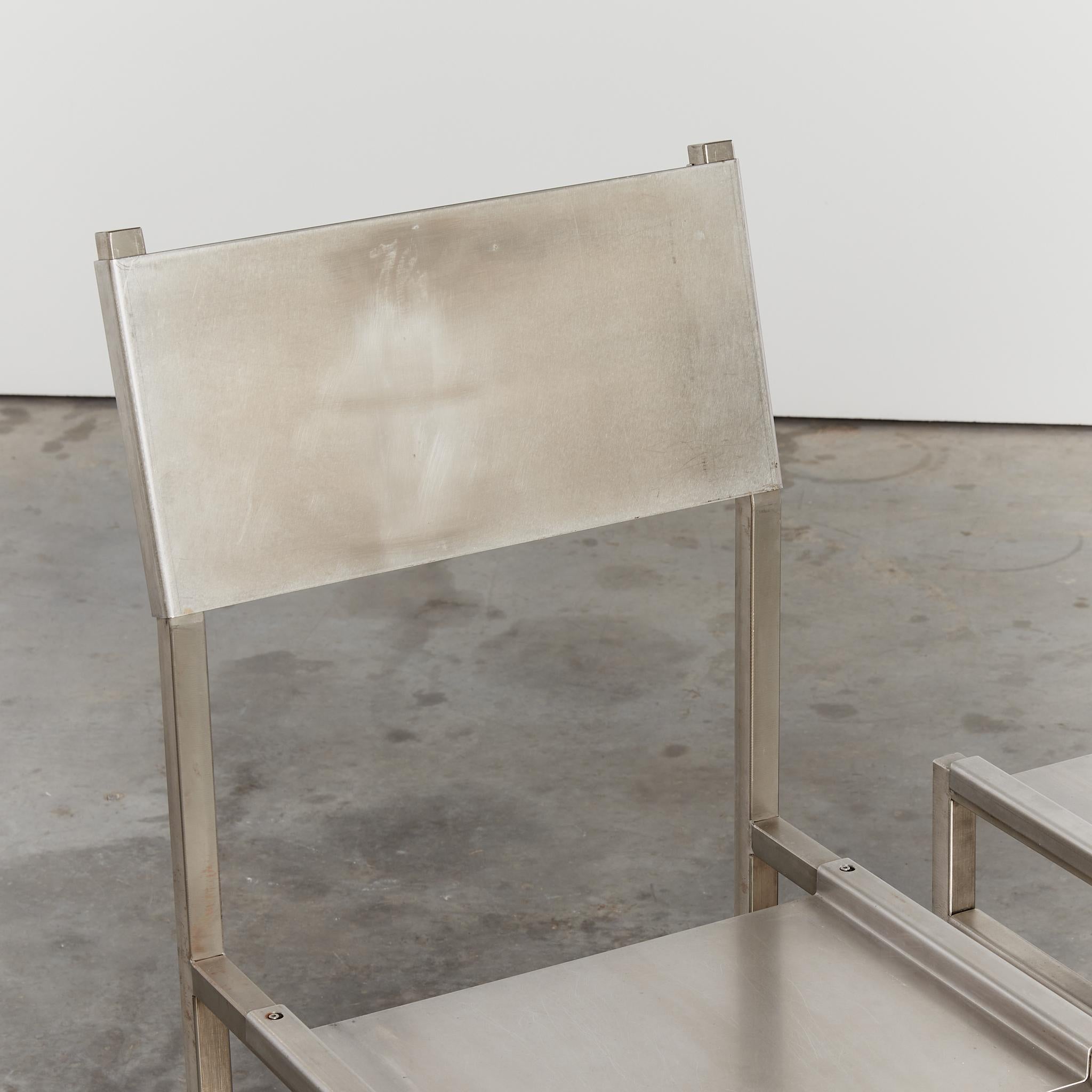 Stainless steel post modern Plugin loveseat by Christoph Siebrasse, edition of 6 For Sale 12