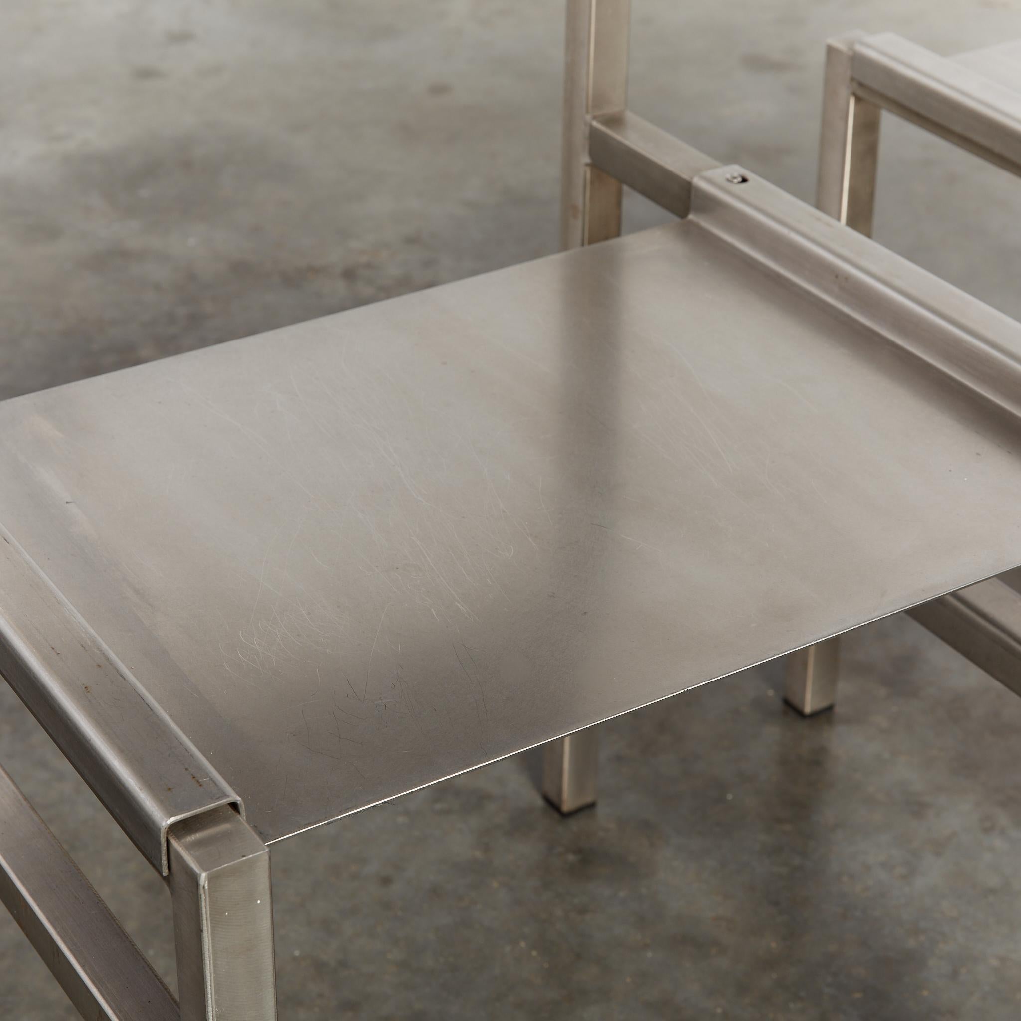 Stainless steel post modern Plugin loveseat by Christoph Siebrasse, edition of 6 For Sale 13
