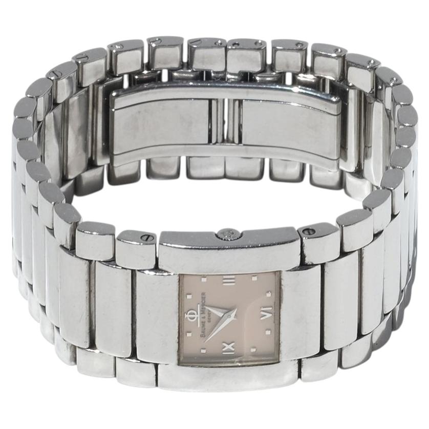 Orologio da polso in Steele, quarzo e vetro zaffiro di Baume & Mercier in vendita