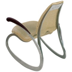 Stainless Steel Rocking Chair with Upholstery Customization