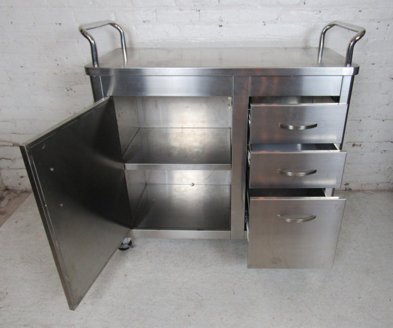 Stainless Steel Rolling Cart For Sale at 1stDibs