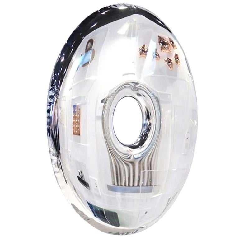 Specchio da parete Rondo 150 in acciaio inox di Zieta