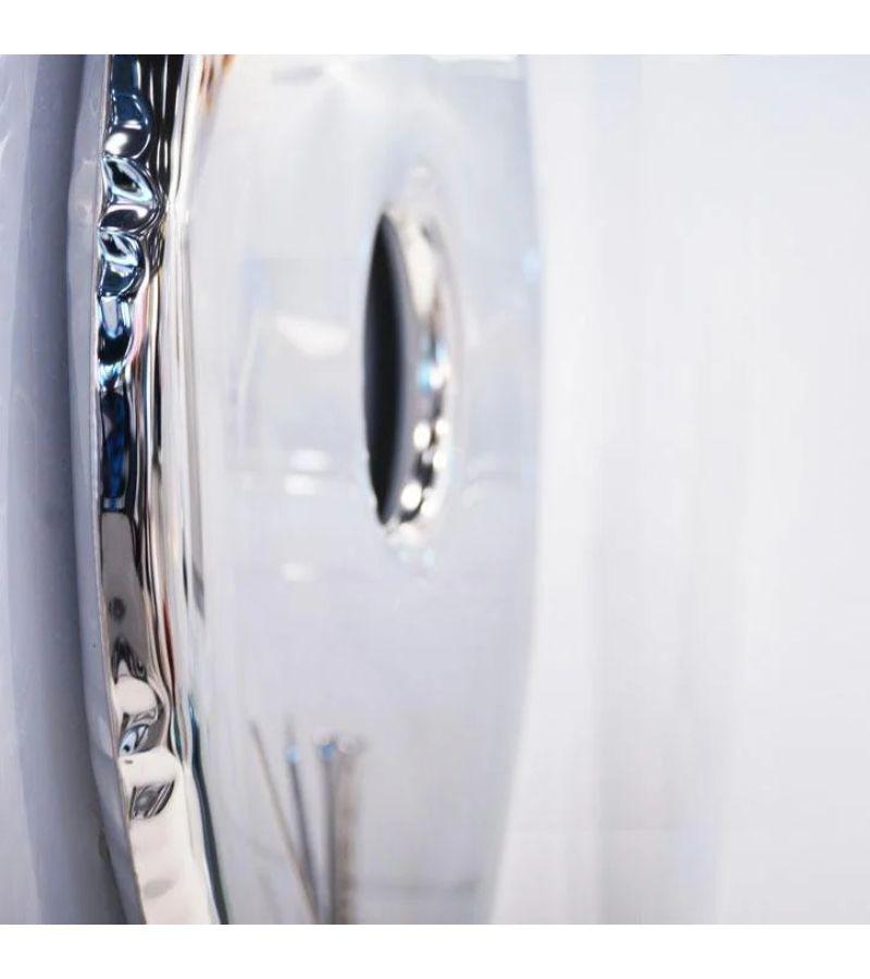 Polish Stainless Steel Rondo 95 Wall Mirror by Zieta For Sale
