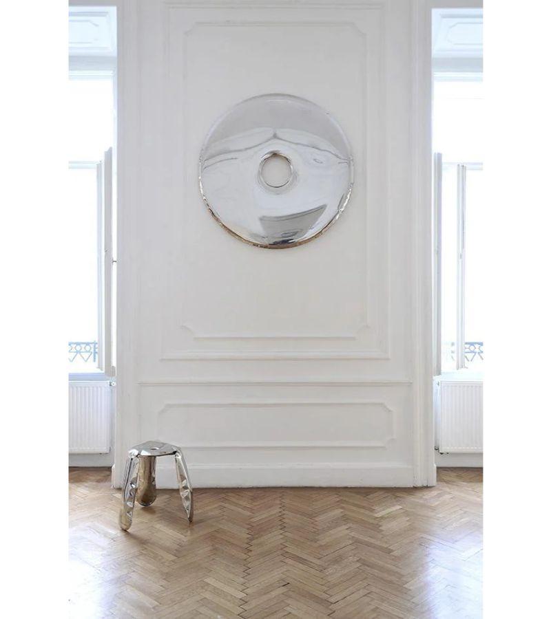 Stainless Steel Rondo 95 Wall Mirror by Zieta In New Condition For Sale In Geneve, CH