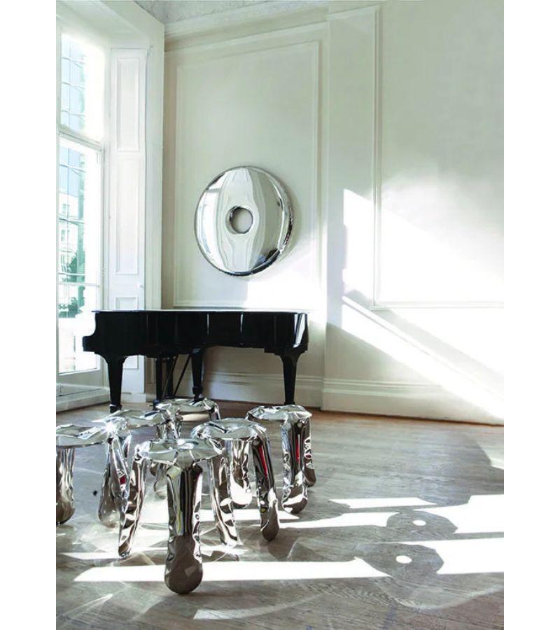 Contemporary Stainless Steel Rondo 95 Wall Mirror by Zieta For Sale