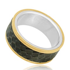 Stainless Steel Rose Plated Patterned Ring