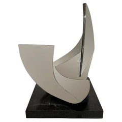 Stainless Steel Sculpture "Two Forms" By Roy Gussow