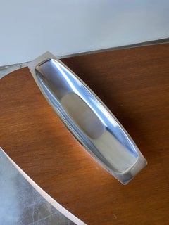 Stainless Steel Serving Tray By Lundtofte, Denmark 1960s