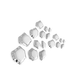 Stainless Steel Set of 18 Kamyki Wall Decor by Zieta