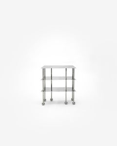 Stainless Steel Shelving, Hammered Finish Modern Design
