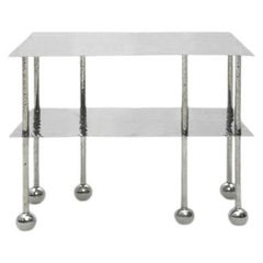 Stainless Steel Shelving, Hammered Finish Modern Design