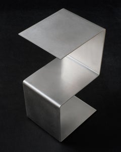 Stainless Steel Side Table by Petra Madalena
