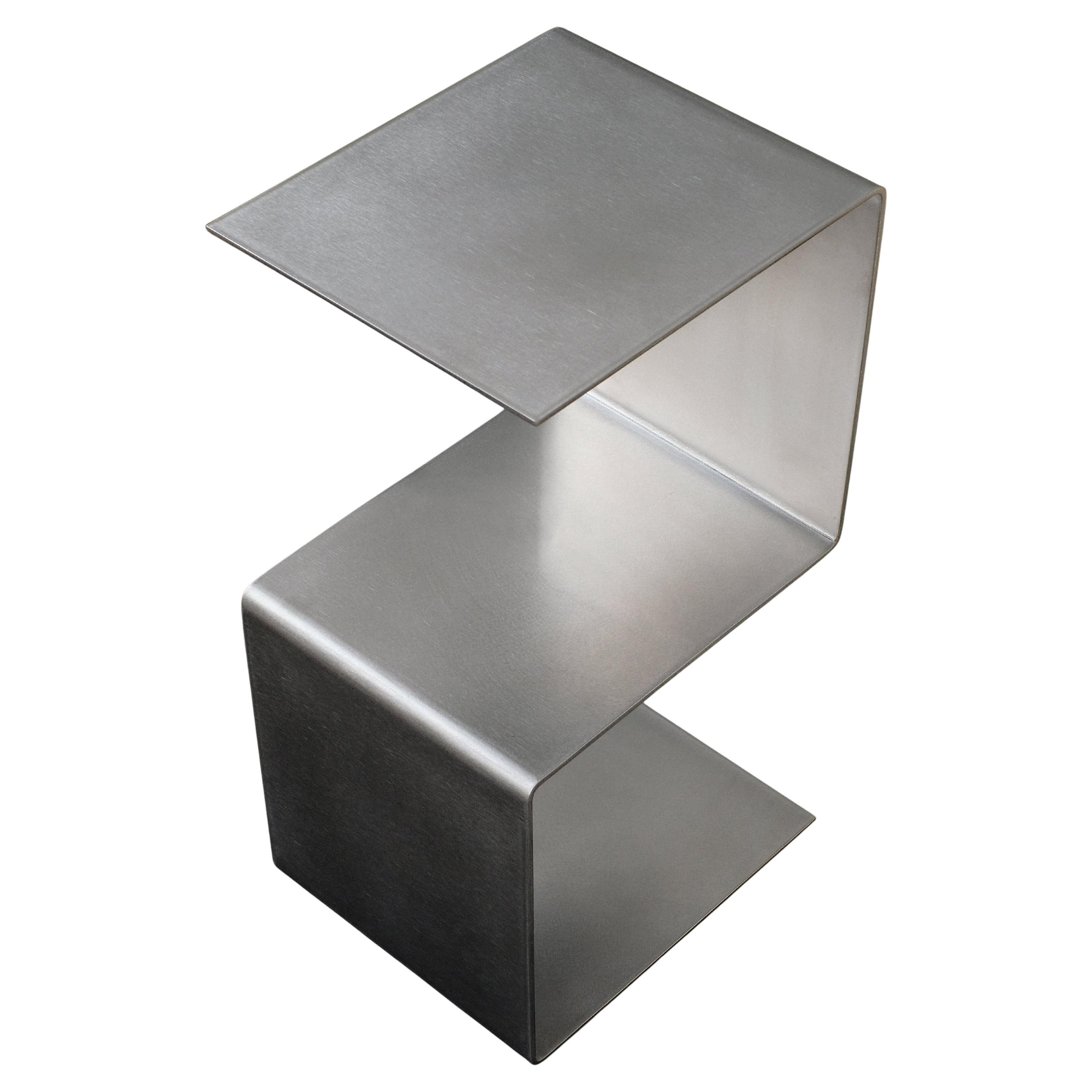 Stainless Steel Side Table by Petra Madalena