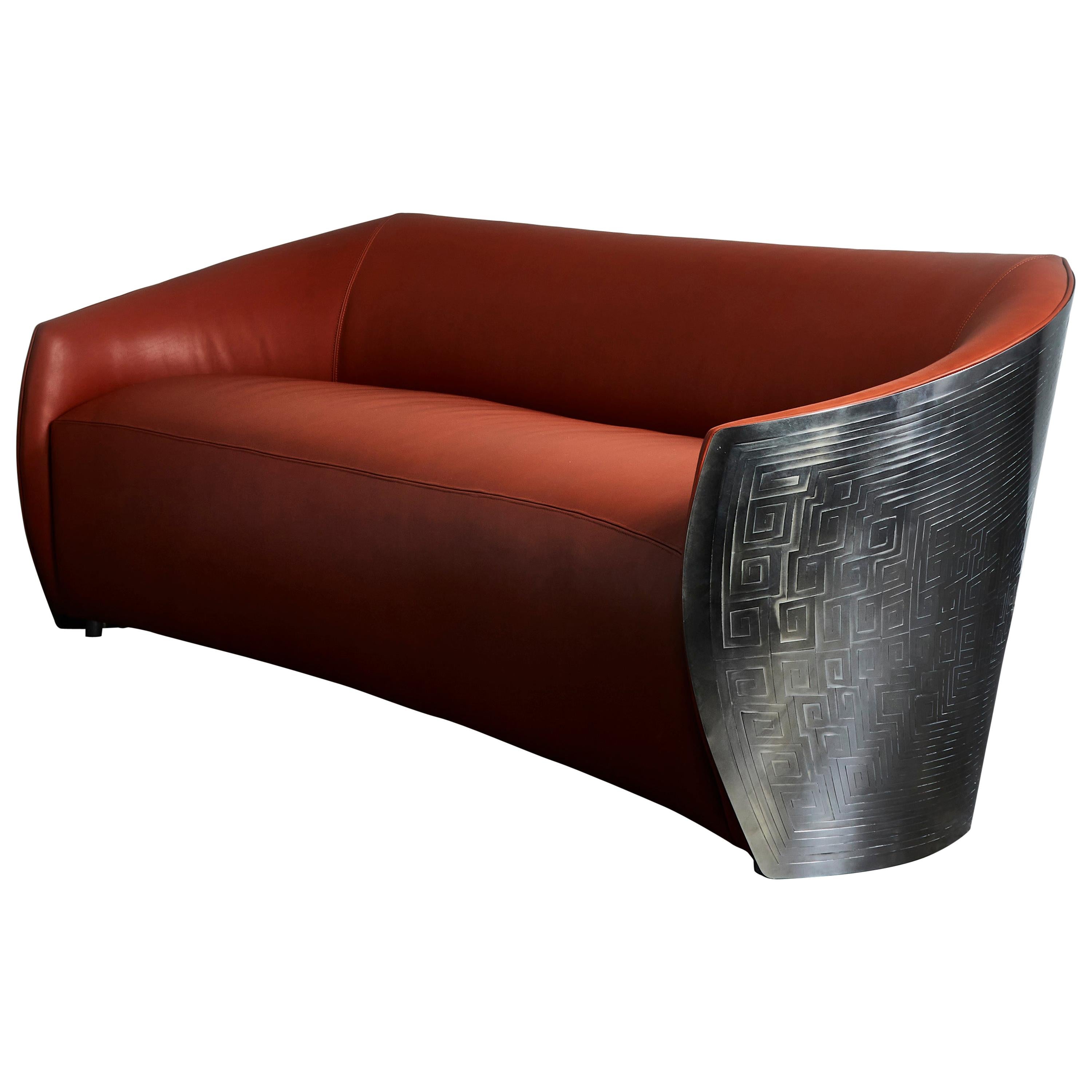 Stainless Steel Sofa by Erwan Boulloud