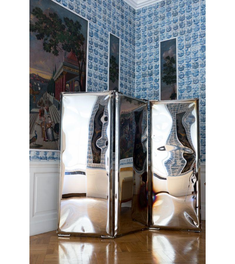 Stainless Steel Sonar Sculptural Floor Mirror by Zieta For Sale 1