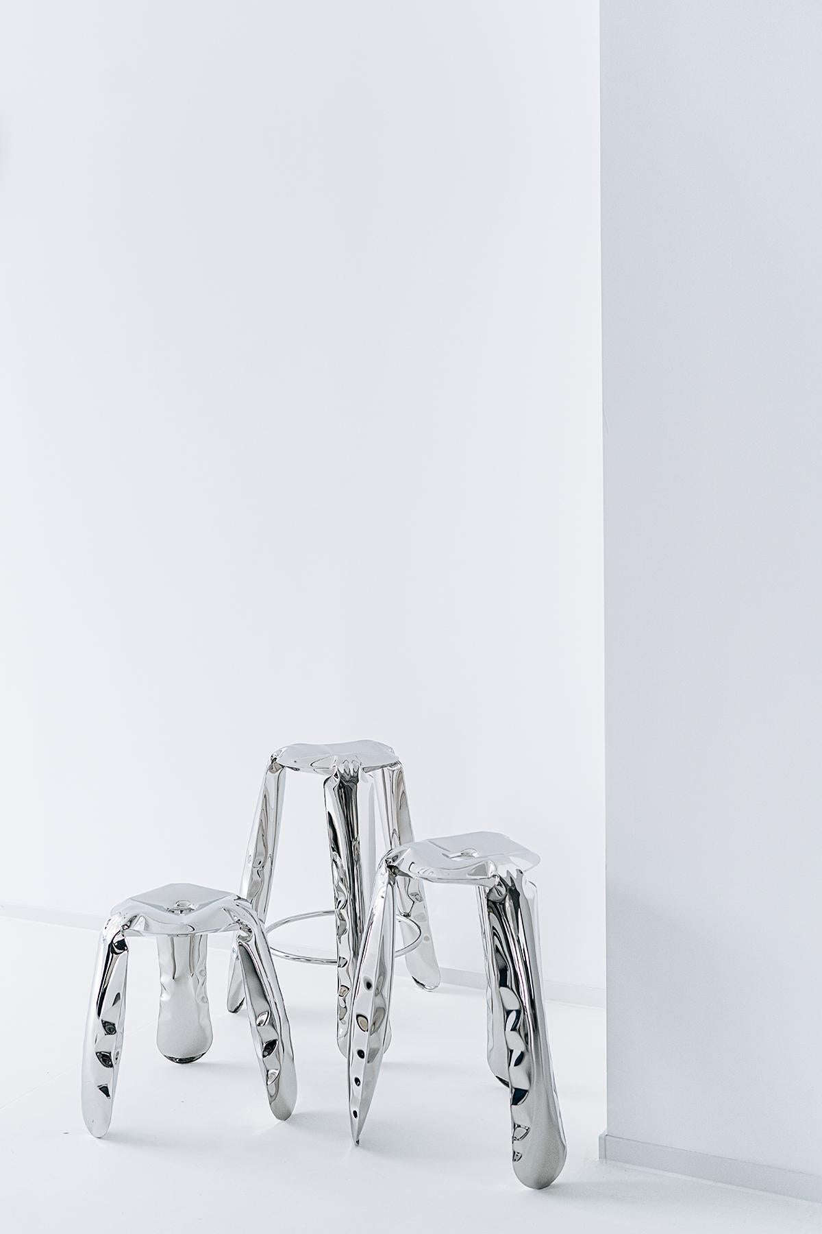 Edelstahl-Plopp-Hocker von Zieta im Angebot 3