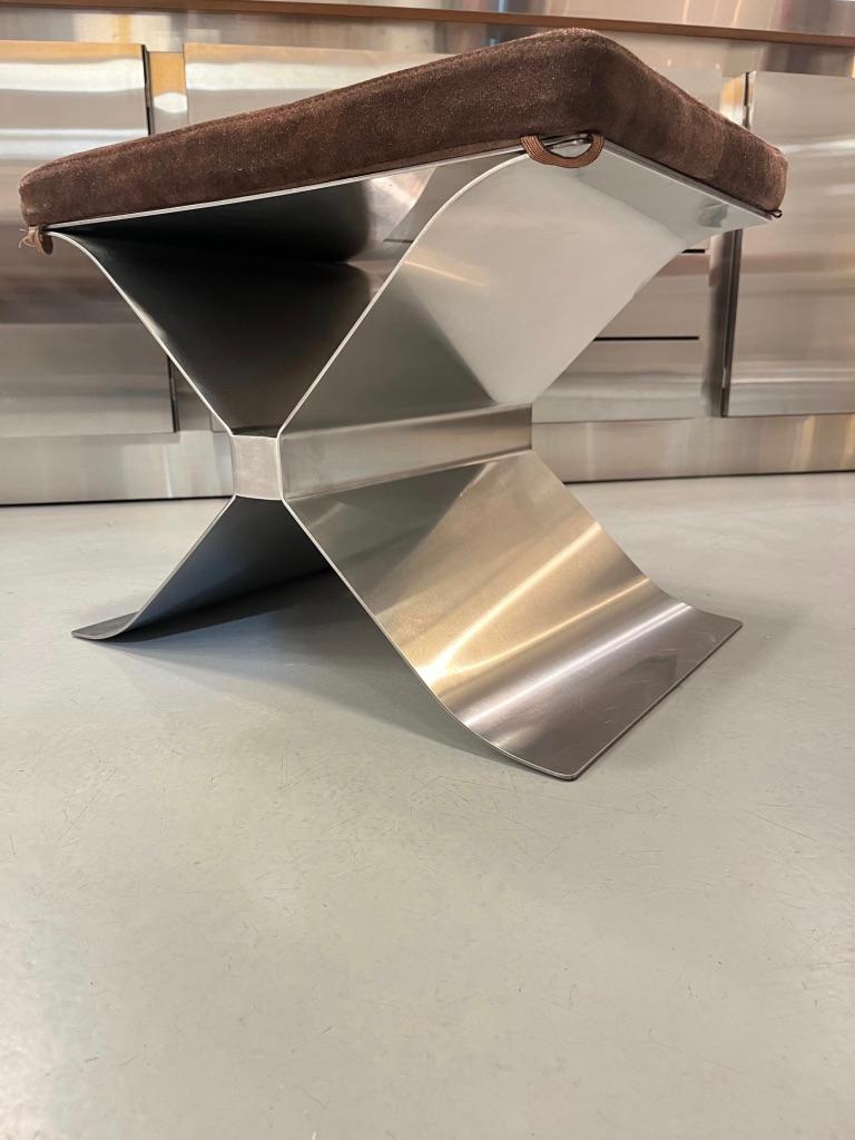 Stainless Steel & Suede 