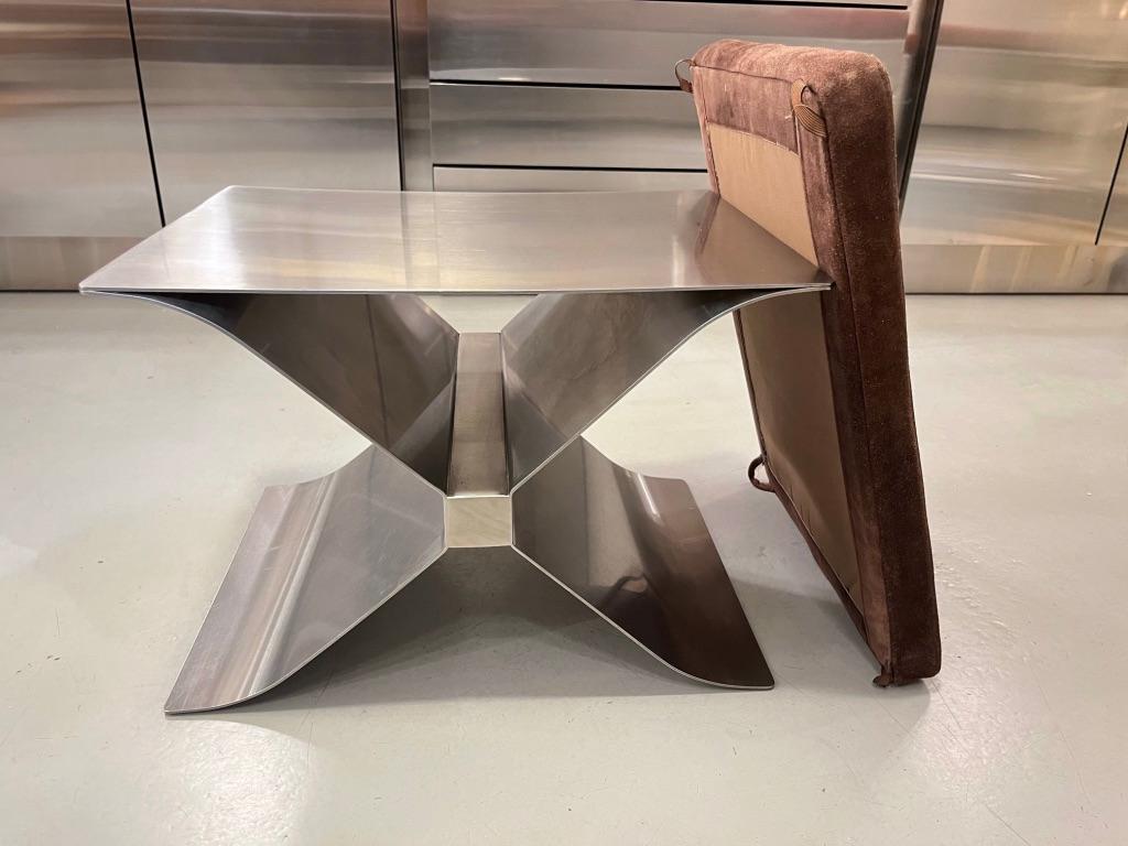 Stainless Steel & Suede 