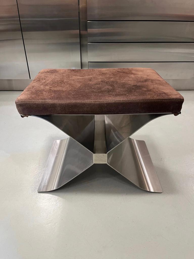 Stainless Steel & Suede 