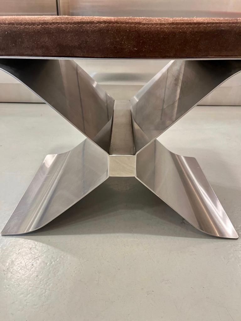 Stainless Steel & Suede 