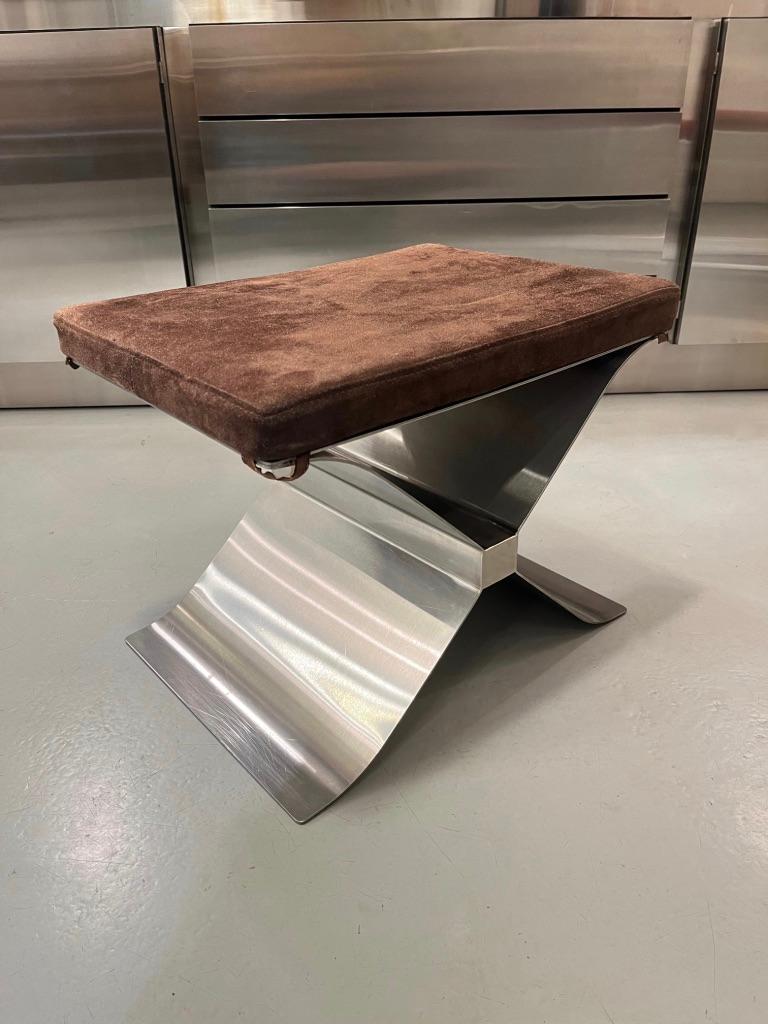 Stainless Steel & Suede 