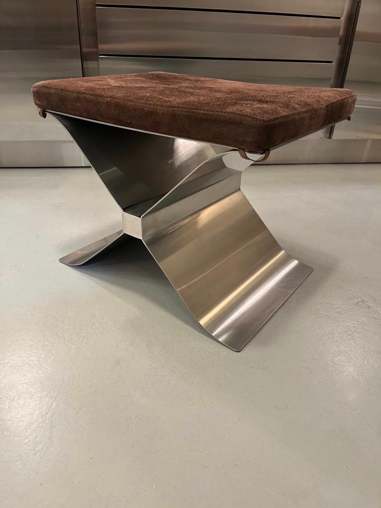 Stainless Steel & Suede 