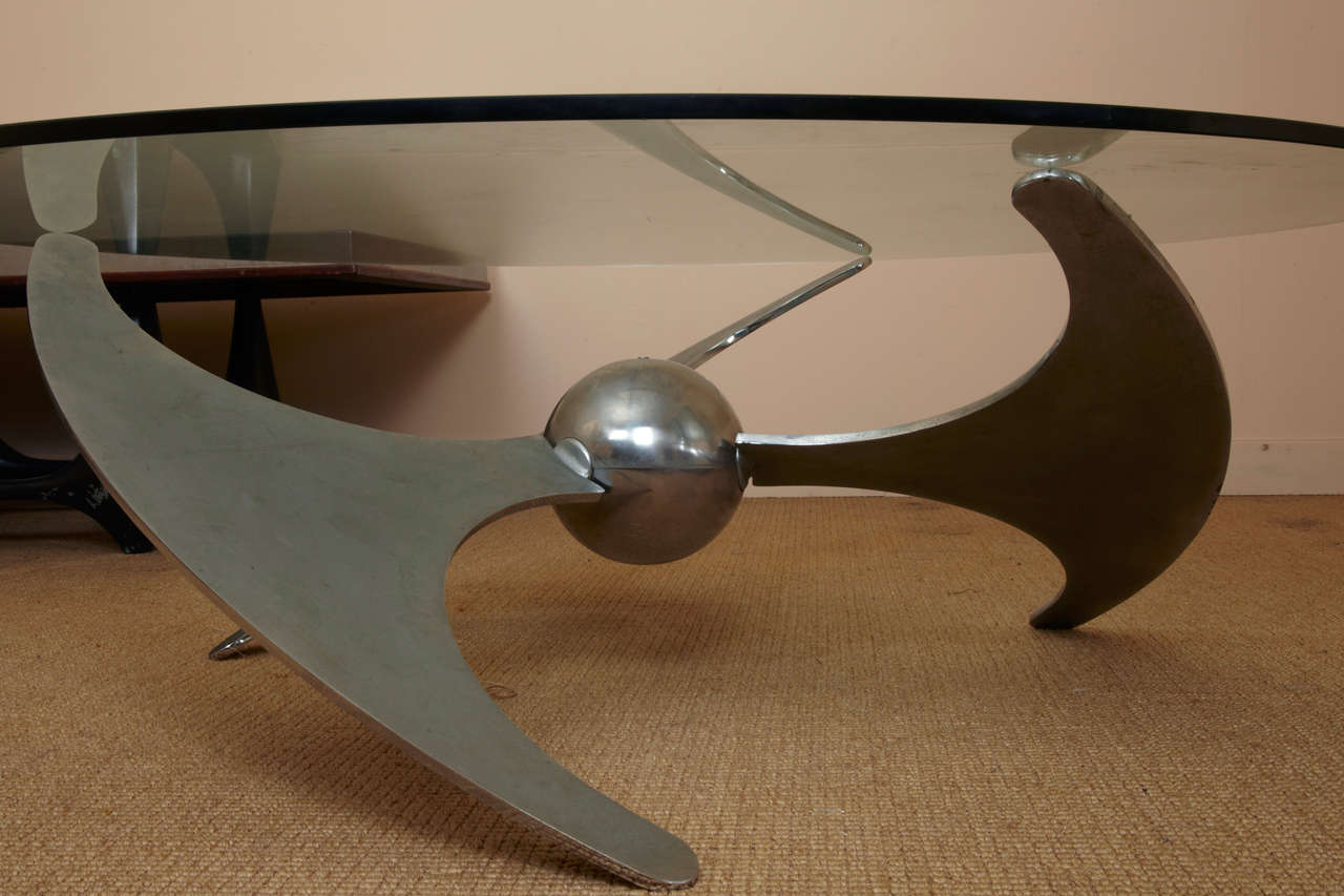 Mid-Century Modern Stainless Steel Table Fonatana Arte at Cost Price For Sale