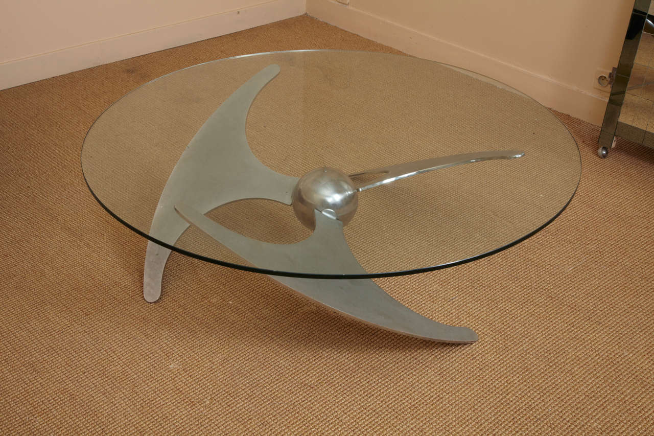 Stainless Steel Table Fonatana Arte at Cost Price In Good Condition For Sale In Saint-Ouen (PARIS), FR