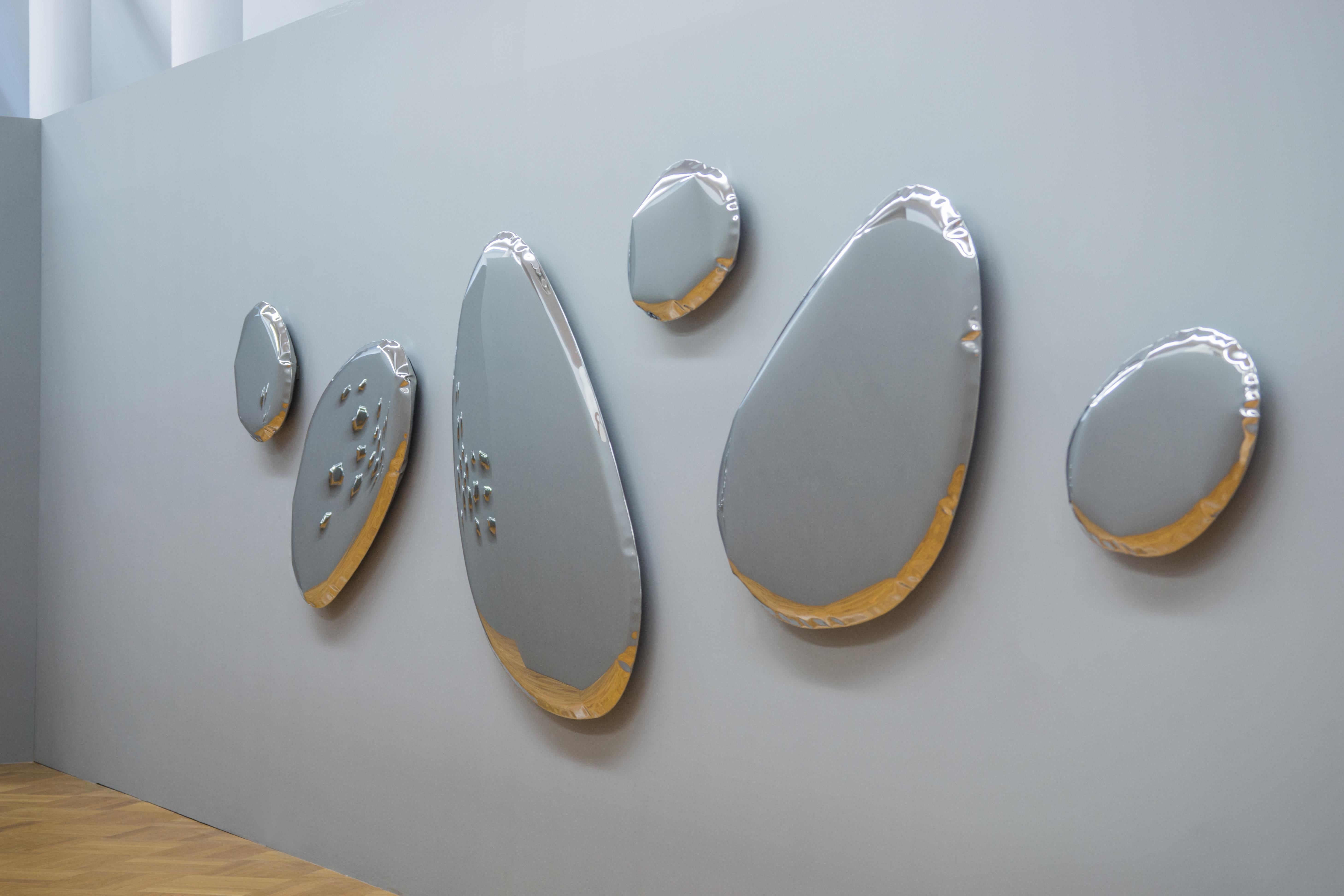 Stainless Steel Tafla O2 Wall Mirror by Zieta For Sale 5