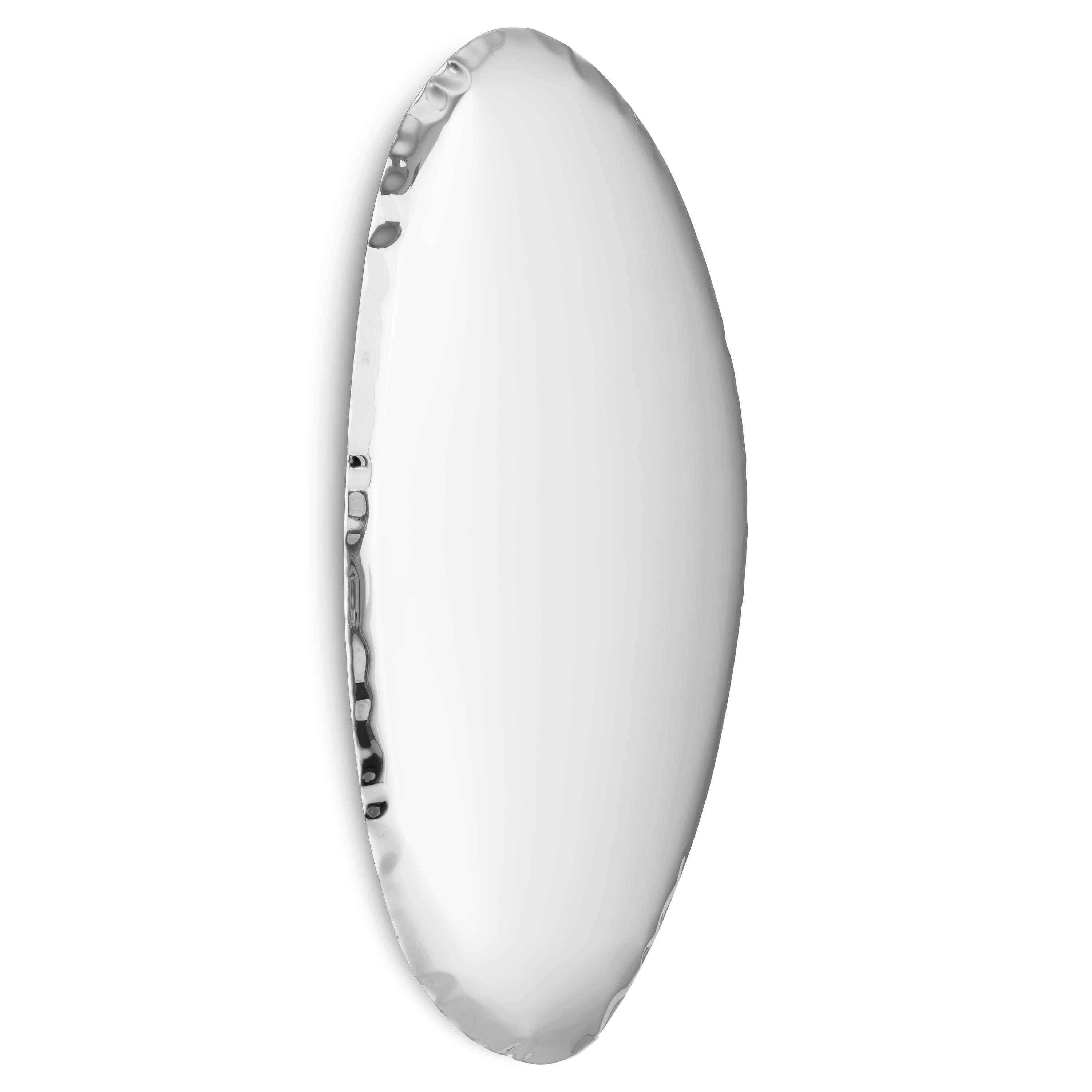 Stainless Steel Tafla O4 wall mirror by Zieta
Dimensions: D 6 x W 64 x H 123 cm 
Material: Stainless steel
Finish: Polished. 
Available finishes: Stainless Steel, White Matt, Sapphire/Emerald, Sapphire, Emerald, Deep space blue, Dark matter, or red
