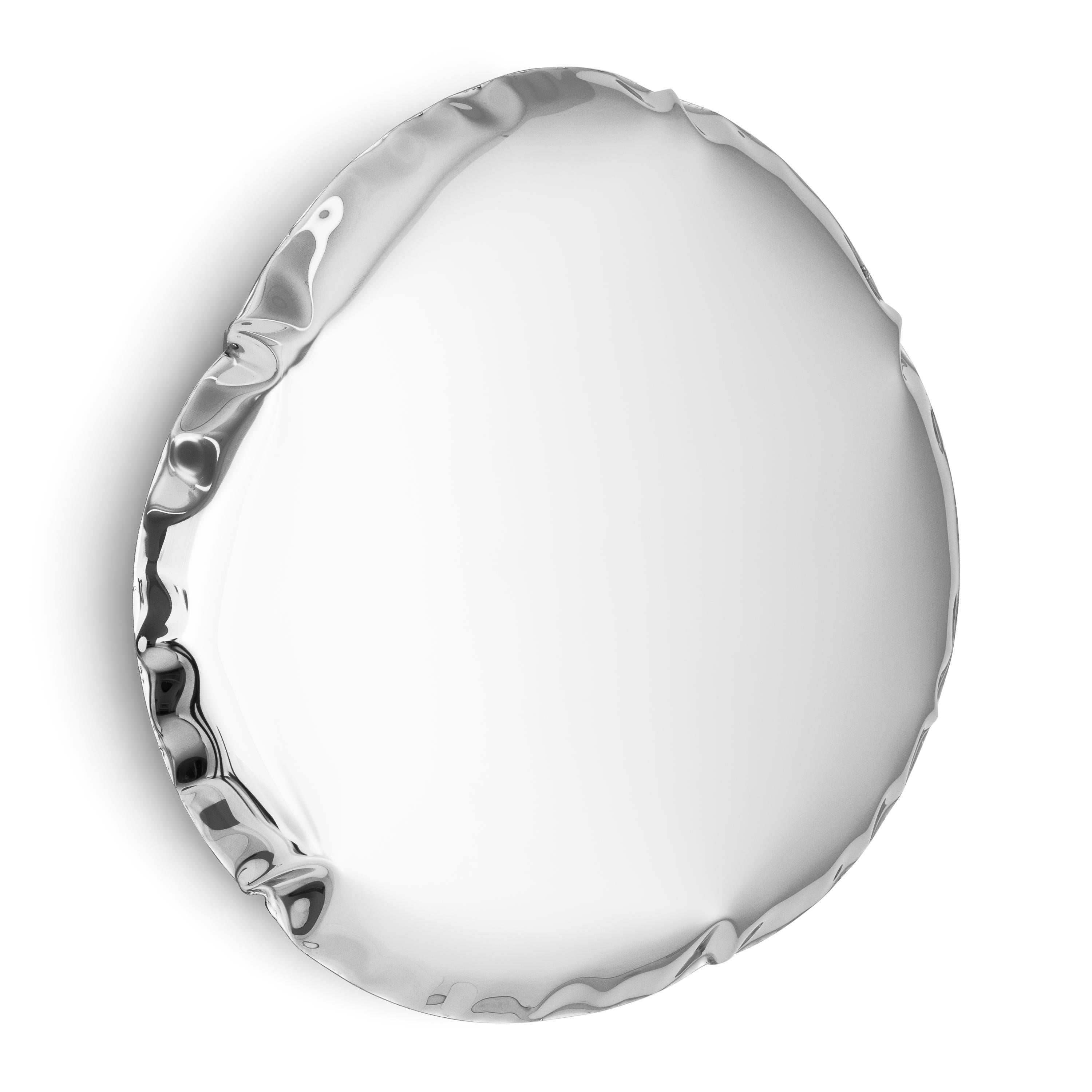 Stainless Steel Tafla O6 Wall Mirror by Zieta
Dimensions: D 6 x W 50 x H 55 cm 
Material: Stainless steel.
Finish: Polished.
Available finishes: Stainless Steel, White Matt, Sapphire/Emerald, Sapphire, Emerald, Deep space blue, Dark Matte, or Red