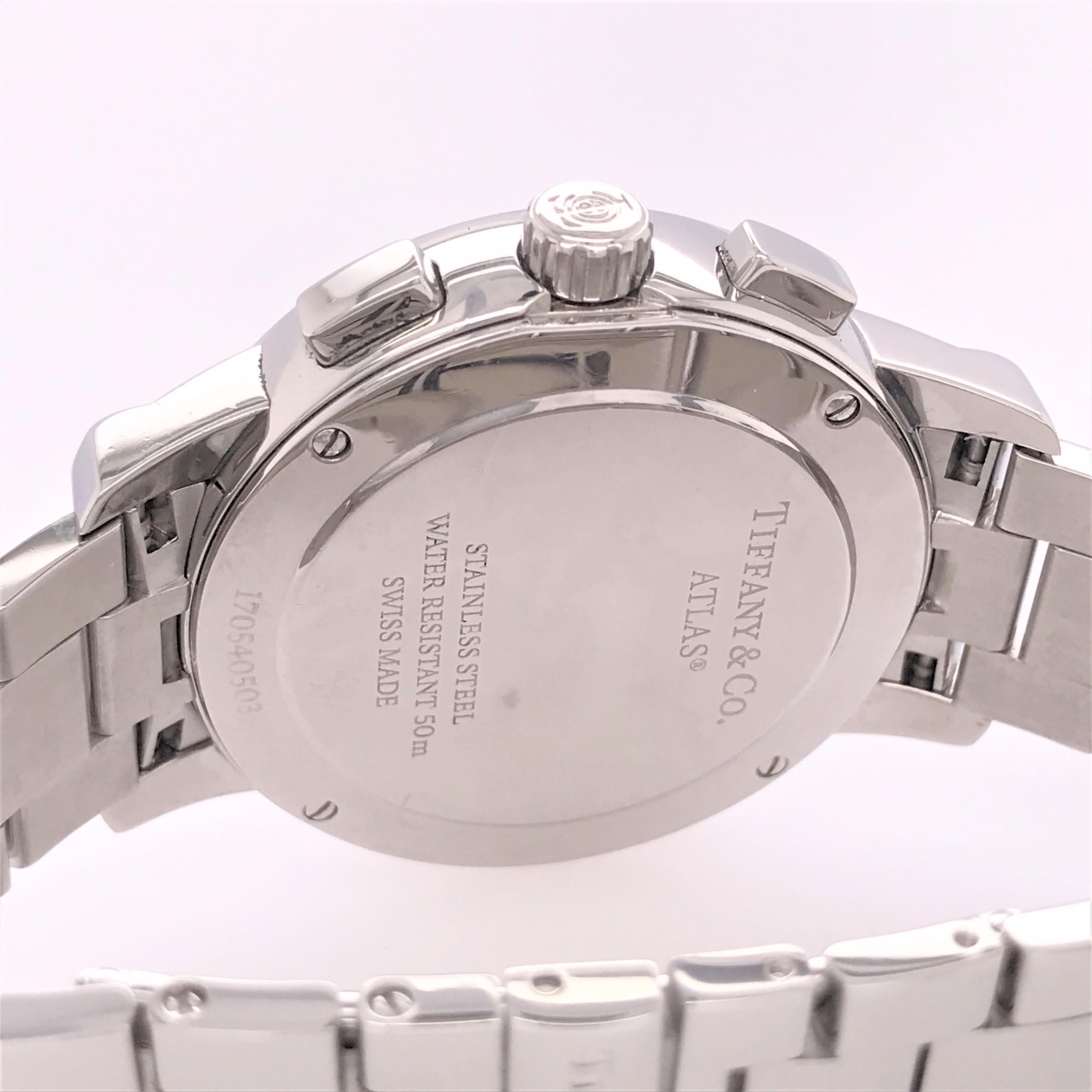 Women's or Men's Stainless Steel Tiffany & Co. Atlas Watch