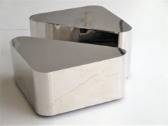 Stainless Steel Triangular Kinetic Coffee Table, 1970s