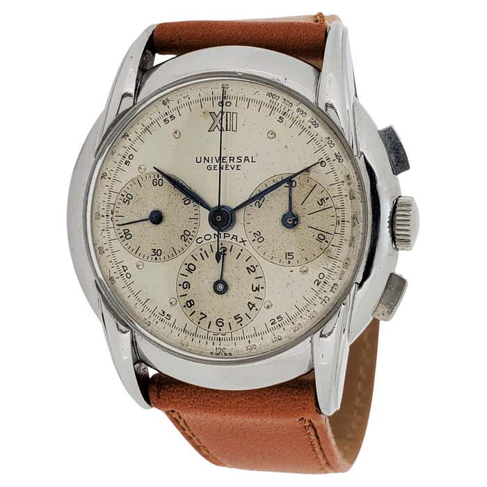Stainless Steel Universal Geneve Compax Chronograph, circa 1950s For ...