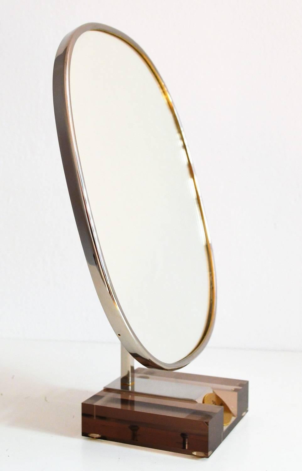 Stainless Steel Vanity Mirror Patek Philippe In Excellent Condition In Morazzone, Varese