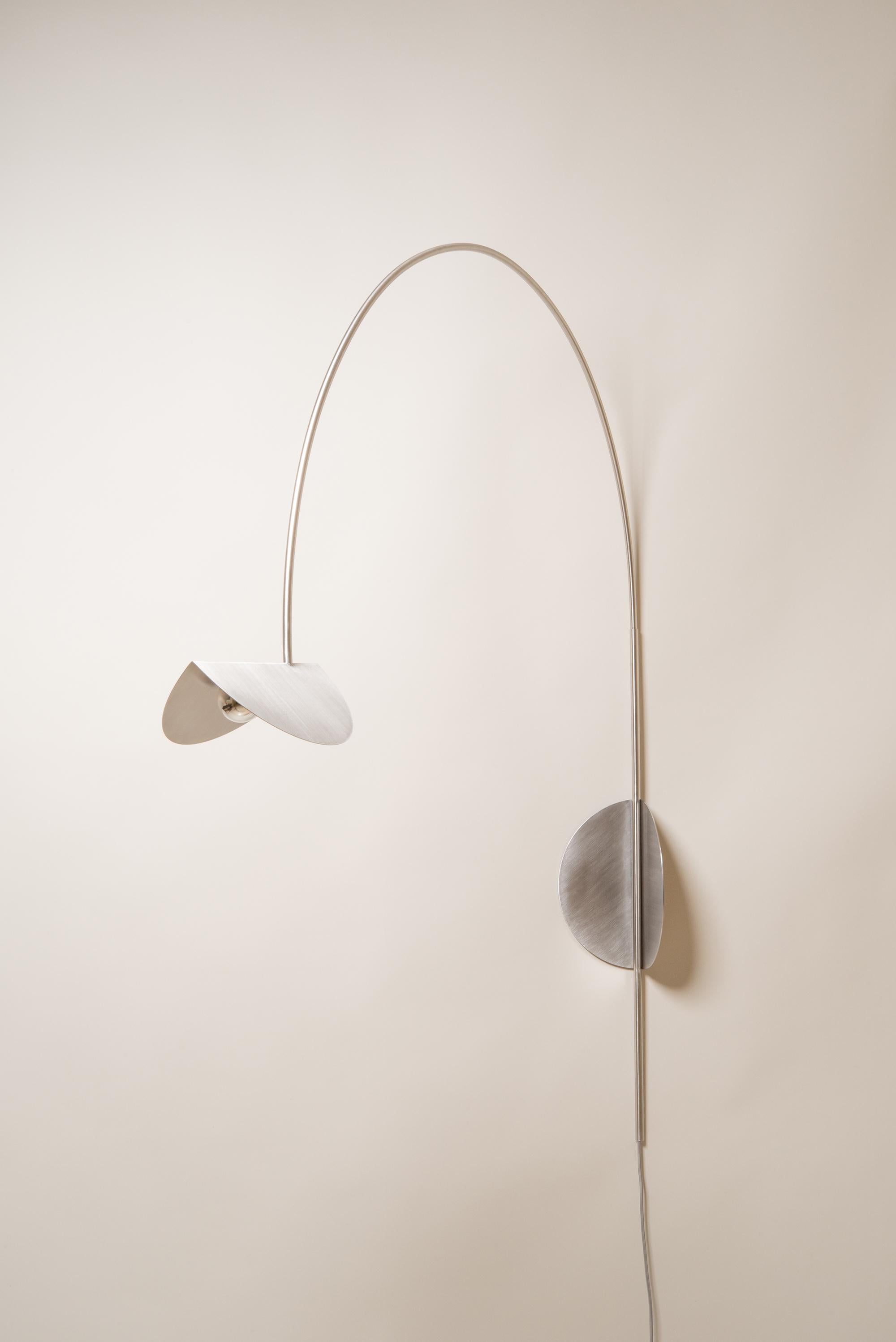 Stainless Steel Wall Lamp 1 by Georgiev Zabeta
Dimensions: W 150 x H 142,5 cm.
Materials: Stainless steel.

All our lamps can be wired according to each country. If sold to the USA it will be wired for the USA for instance. Please contact
