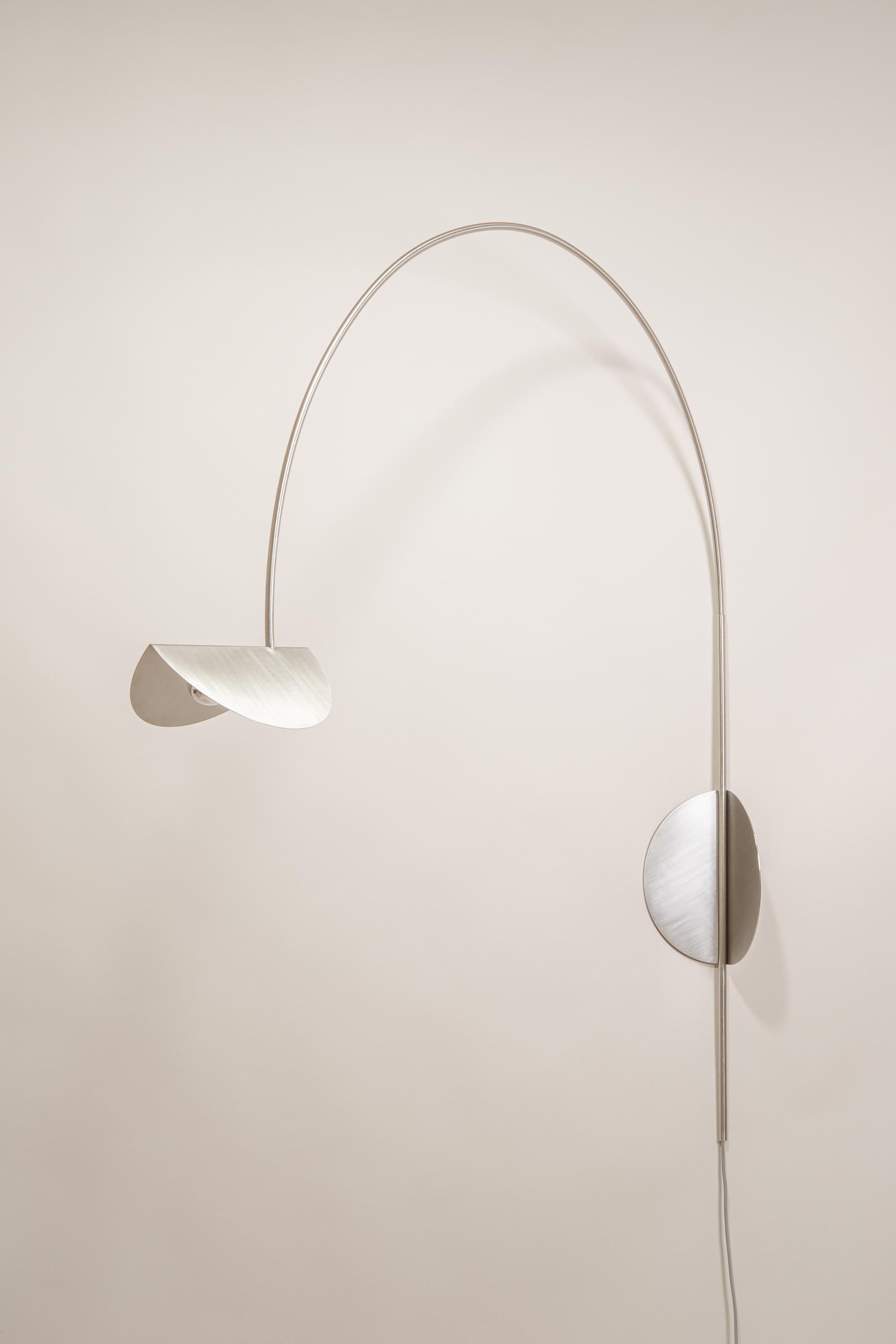 Stainless Steel Wall Lamp 1 by Georgiev Zabeta In New Condition For Sale In Geneve, CH