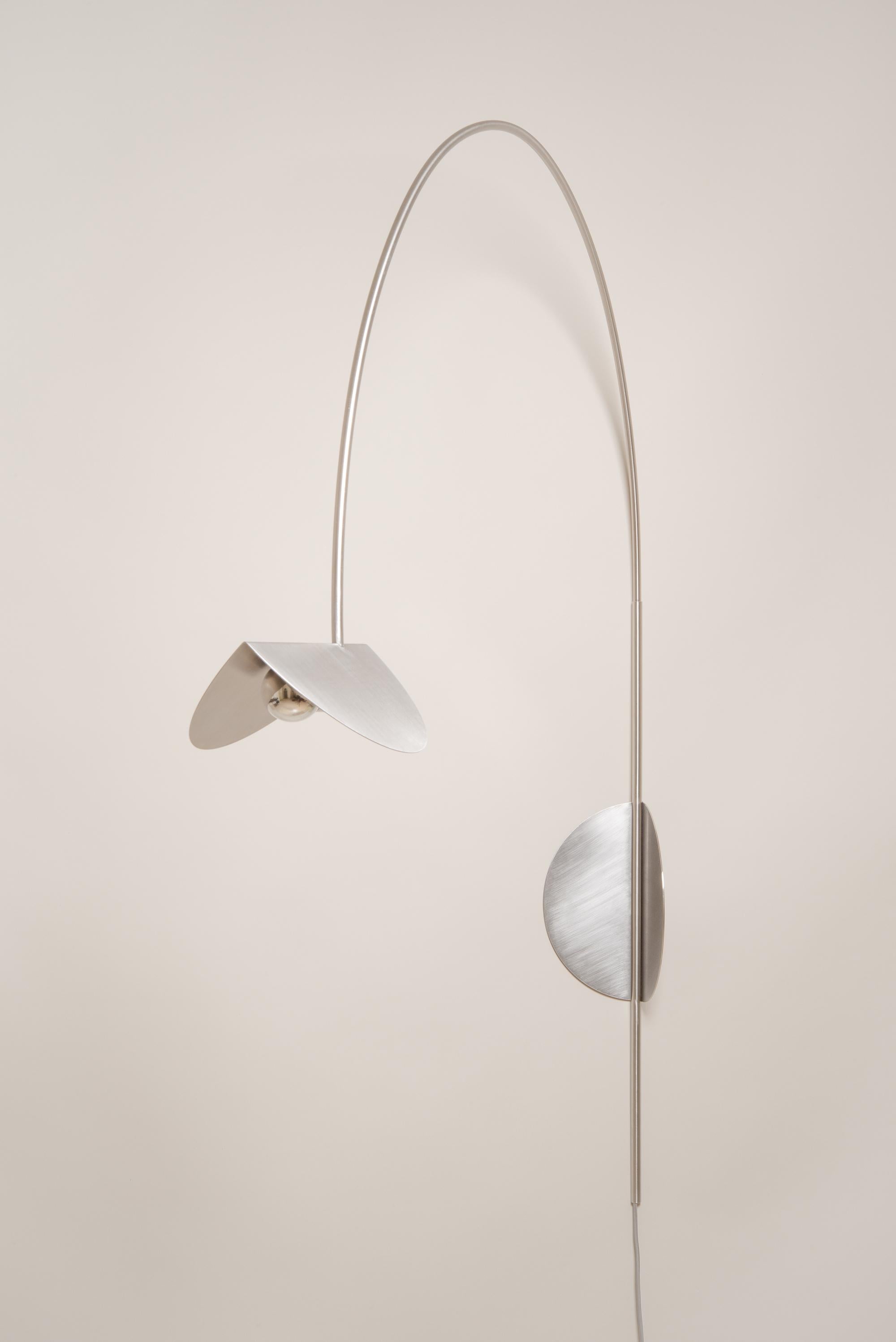 Contemporary Stainless Steel Wall Lamp 1 by Georgiev Zabeta For Sale